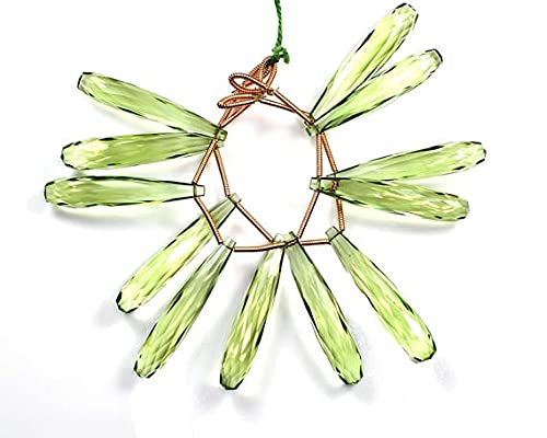 Quartz améthyste verte briolette AAAA pour haute joaillerie
