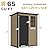 DWVO 5x3 FT Outdoor Storage Shed with Reinforced Floor, All-Weather Resin Storage Shed with Lockable Door & Window, Waterproof Plastic Tool Storage for Garden, Backyard, Patio, Lawn