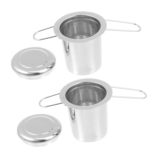 ULTECHNOVO 2 juegos Infusores de Inoxidable con Mangos Plegables de Filtros para Infusiones Casa Fáciles de Usar y Reutilizables