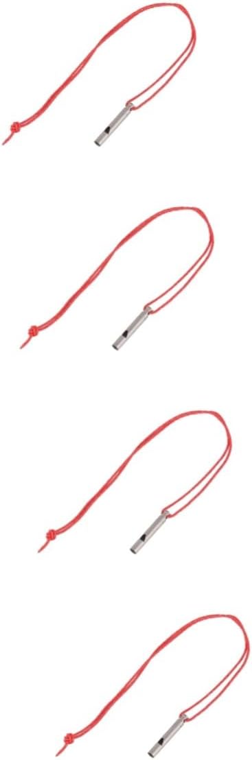Hemoton Titanium Whistle Sports Outdoors Hiking Sports Whistle with Lanyard Party Survival Emergency Whistle