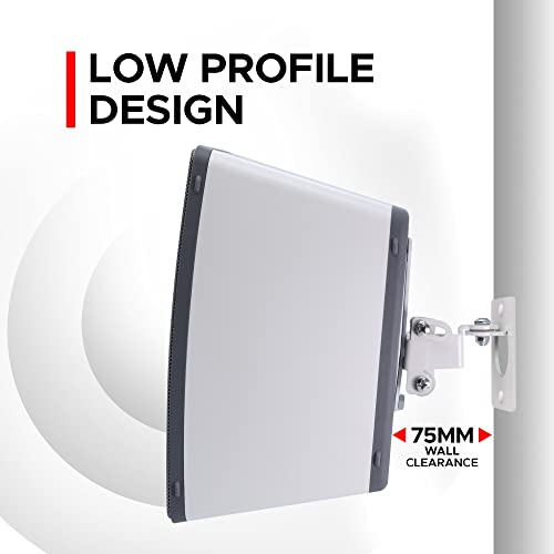 Play 3 Wall Mount White, Compatible With Sonos Play:3, Adjustable Swivel & Tilt Mechanism, Mounting Bracket Includes All Fixings #TOP6