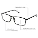 grinderPUNCH Women's Clear Lens Glasses | Fake Glasses for Costumes Parties Fashion Eye Wear (Black)