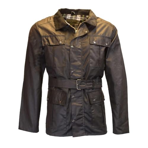 Veste cirée pour homme pour ne plus subir la pluie fine en moto veste noire 2XL