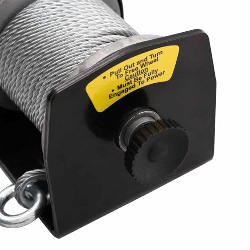 vidaXL Elektrische Seilwinde mit Kabelfernbedienung 12V 907kg Zugkraft Seilzug Elektrowinde Winde Motorwinde Elektroseilwinde Seilhebezug