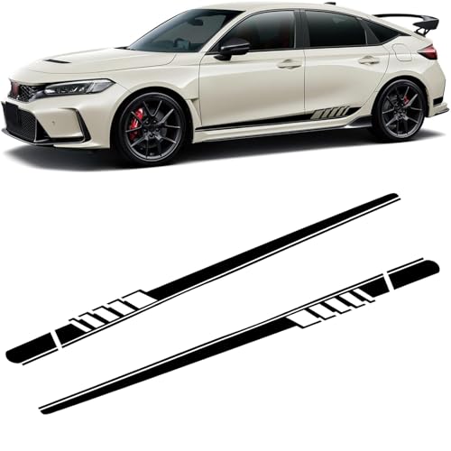 Opuweiy 2PCS Car Side Skirt Body Vinyl Decals, Waterproof Fade-Resistant