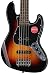 Squier Affinity Series 5-String Jazz Bass, 3-Color Sunburst, Laurel Fingerboard