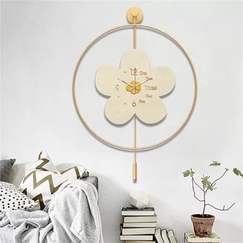 Montre murale décorative sans tic-tac JFDBGU horloge moderne grand format