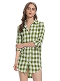 La camisa de franela a cuadros con botones para mujer está hecha con tela de alta calidad. Suave, ligero y cómodo de llevar