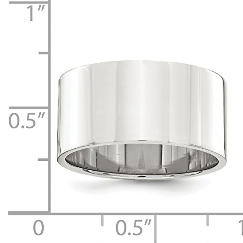 10mm Flat Sterling Silver Wedding Band Ring3
