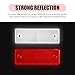 Ferianl 16PCS Red/White Self Adhesive Rectangle Reflectors, Road Safety Stick-on Rear Reflectors with Mounting Hole for Trailer Truck, RVs, Motorcycle, Cars, Bus