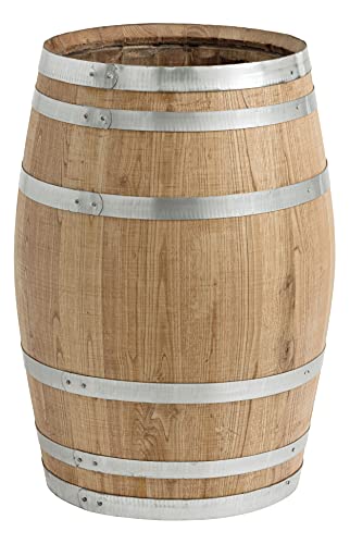 Temesso Tonneau en châtaignier de 100 litres Nouveau, Naturel (Ouvert)