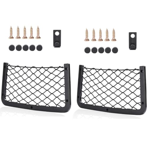 2 Pezzi Rete Portaoggetti Per Auto - Organizzatore Per Veicoli, Camper, Barche - 26x12cm - Foto 3