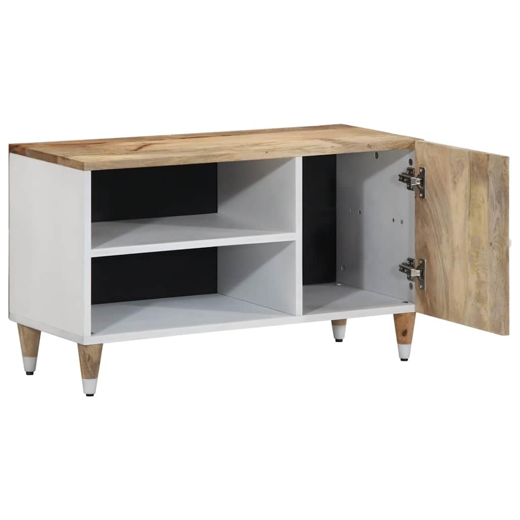 Mueble TV Madera Mango Macizo 80 x 31,5 x 46 cm con Almacenamiento