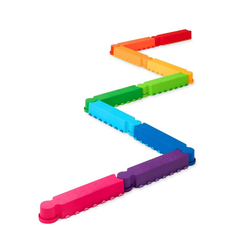 Rainbow Ridge Balance Beams Active Playset with 10 Plastic Pcs, Toddler and Preschool Toys