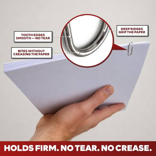 XFasten Non-Skid Paper Clips, 1.3 in (33 mm), Standard Medium Paper Clips, Deep-Ridged Grip, Anti-Rust Nickel-Plated Carbon Steel, Paper-Safe and Reusable, 600-Pack, 6 Boxes of 100, Silver by XFasten - Used condition - Image 7