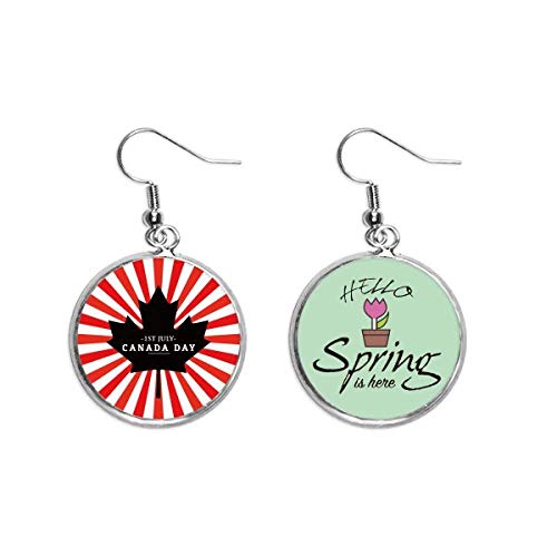 Pendientes de hoja de maple negra decorativa canadiense para primavera
