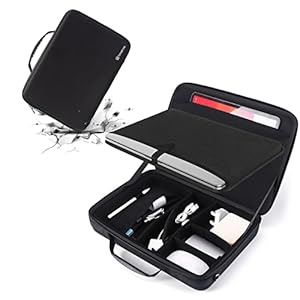 Smatree Hartschale Laptoptasche Kompatibel mit 16 Zoll Samsung Galaxy Book3 Ultra/Book3 Pro 360/Book3 Pro/Book 2Pro 360, Laptop Tasche Antivibration (Speziell passender EU-Netzstecker)