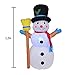 panthem Muñeco de nieve inflable de 120 cm con luces LED giratorias,...