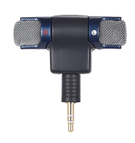 TechKing ZT-03 External Stereo Mic Microphone with 3.5mm to Mini USB Micro Adapter Cable for GoPro Hero 3 3+ 4 for AEE Sports Action Camera, Mobile, Laptop, PC with 1 Year Warranty