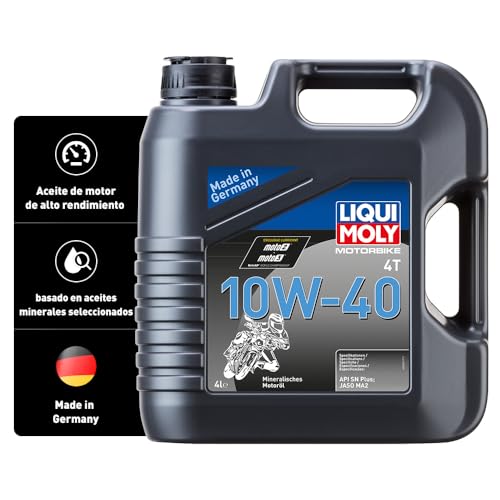 LIQUI MOLY Motorbike 4T 10W-40 | 4 L | Aceite de 4 tiempos de motocicleta | 3046