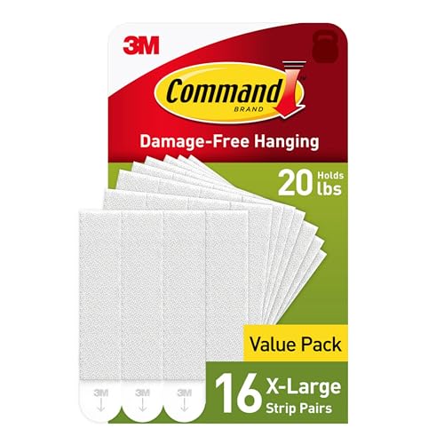 Command 20 lb XL 16 Pairs Heavyweight Picture Hanging Strips...