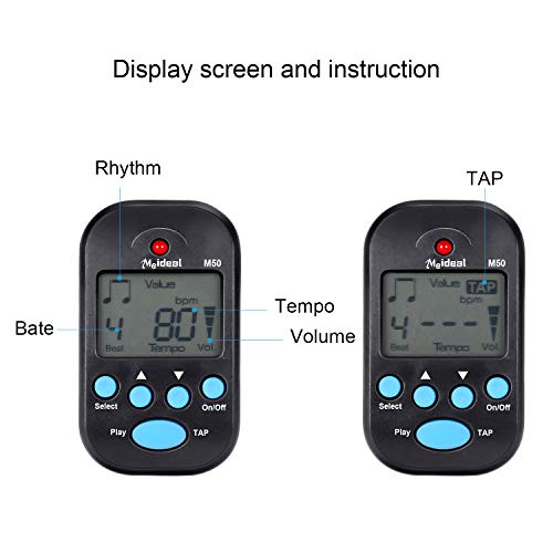 image for Zhehao Mini Digital Metronome, Multifunctional, Portable, Volume Adjus