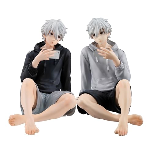 Anime BLUE LOCK Action Figure,Seishiro Nagi,9cm Mini Sitting Posture Palm Figurine Statue Model,PVC Car Desktop Decoration,Collectible BLUE LOCK Gifts for Fans