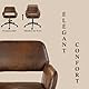39F FURNITURE DREAM Besucherstuhl braun – komfortabel gepolstert, Glatte Rollen, Robustes und gemütliches Gestell