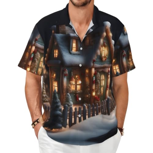 Chemise d'été homme forte corpulence coupe ample à manches courtes