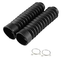 Keenso Motorrad Faltenbalg, 1 Paar Motorrad Stoßdämpfer Gummimanschette 210,5x42mm Vordergabel Staubschutz