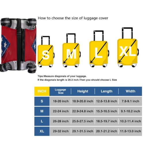 Housse de valise Arkansas extensible et résistante aux rayures taille M