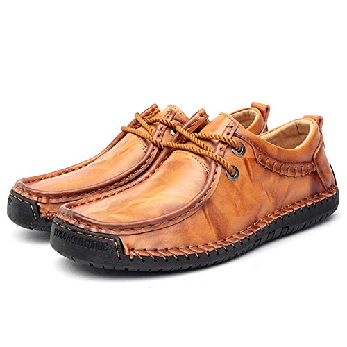 Men's Penny Loafers Summer Lightweight Moccasin Driving Footwear Fashionable Lace Up Flats Boat Shoes