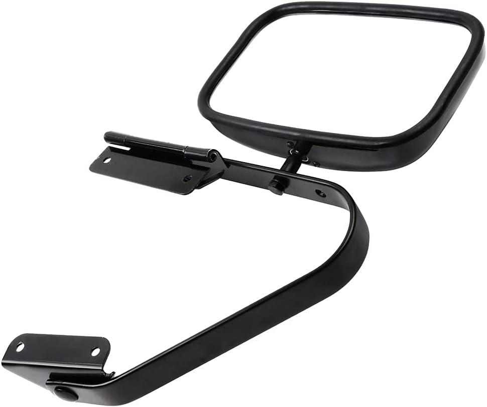 OCPTY Black Driver Side And Passenger Side View Mirror Smooth With Manual Adjustment Manual Fold Non-Heated Side Mirror Compatible For 1984-1990 For Ford Bronco Ii Fo1321106-D42