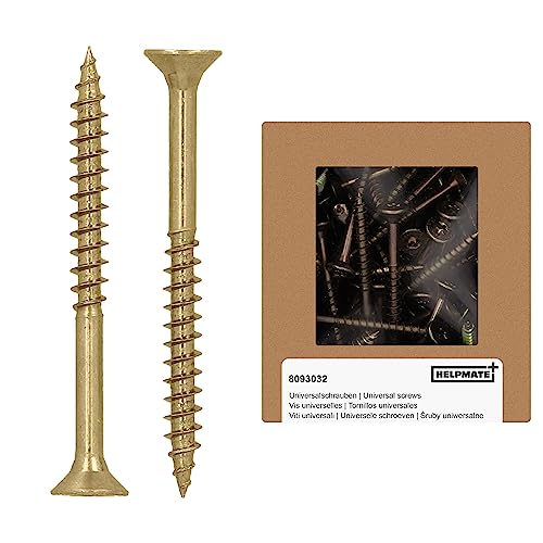HELPMATE, Universal screws, countersunk head, 4.5x50, yellow passivated
