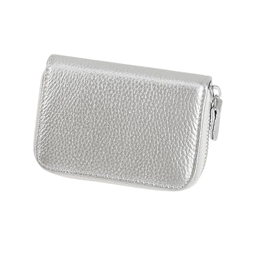 Fashion Accordion Card Holder Card Holder Card Holder Multi-Color Optional Anti-Theft Simple Wallet(Silve)