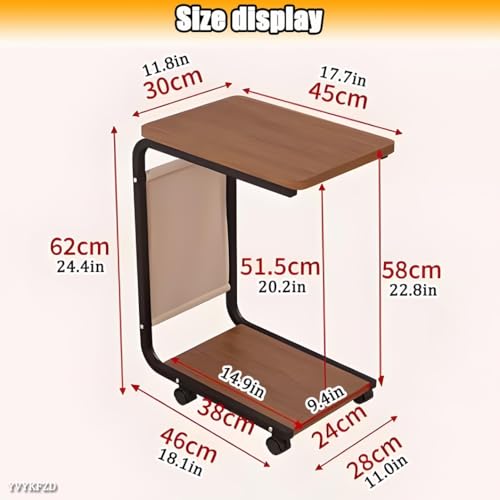 Soporte compacto para impresora debajo del escritorio, carrito móvil de 2 niveles para impresora y estante de almacenamiento para PC, fax y escáner: organizador de impresora de pie con elegante acab