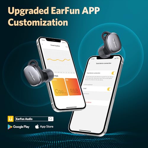 Image of EarFun [2025 VGP Winner Air Pro 4+ Adaptive Hybrid Noise Cancelling Wireless Earbuds Bluetooth 6.0,Qualcomm Snapdragon Sound, aptX Lossless,LDAC Hi-Res Audio, 6 Mics AI CVC Call,54H Playtime