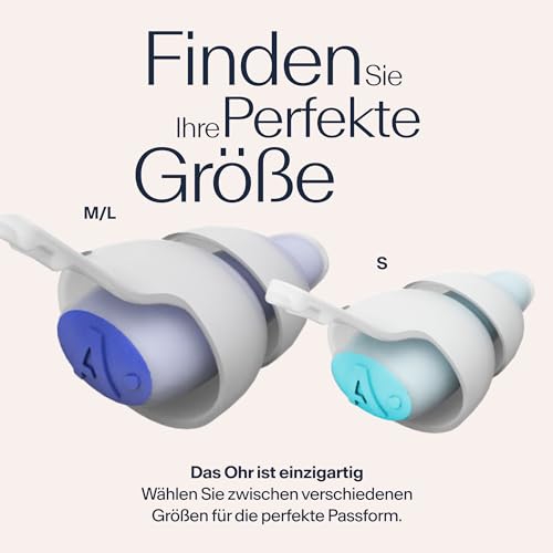 Alpine SleepDeep - Ohrstöpsel zum Schlafen und für Konzentration - 27dB - Neue 3D-Ovalform Ohrenstöpsel und weicher, geräuschdämpfender Kern für maximalen Komfort und Dämpfung - Größe S+M/L