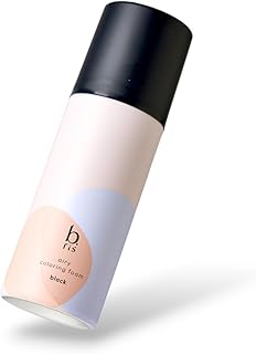 【 染めるほどうるツヤ 】b.ris ビーリス 白髪染め [ 医薬部外品 泡タイプ 部分染め 根本 リタッチ カラー維持 ] エアリーカラーリングフォーム (ブラック, 1本)