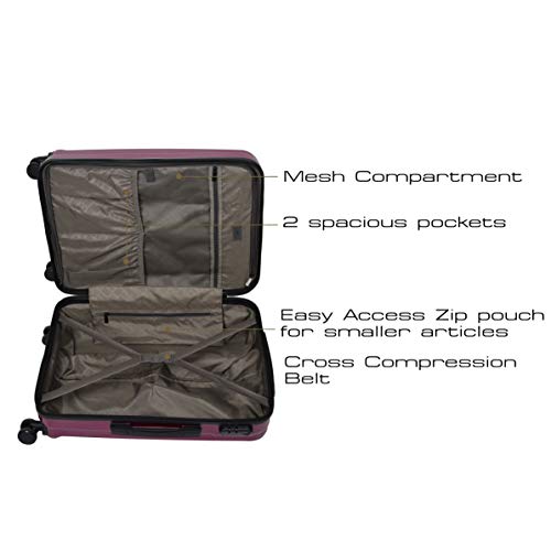 Image of URBAN FOREST Orion Pink ABS and Polycarbonate Hard-Sided 78cm Cabin Trolley Luggage