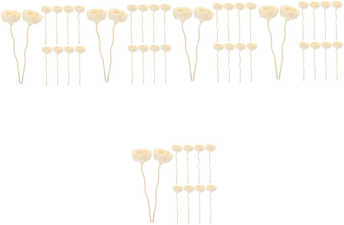 50pcs Flower Diffuser Sticks for Decorative Dried Floral Accessories for Bedroom Living Room Natural Fragrance