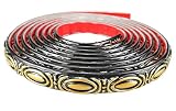 ITTA - Moldura flexible autoadhesiva de 7/10 pulgadas x 10 pies, moldura de diamante para borde de gabinete, borde de pared, puerta, marco de espejo, decoración del hogar (negro y dorado)