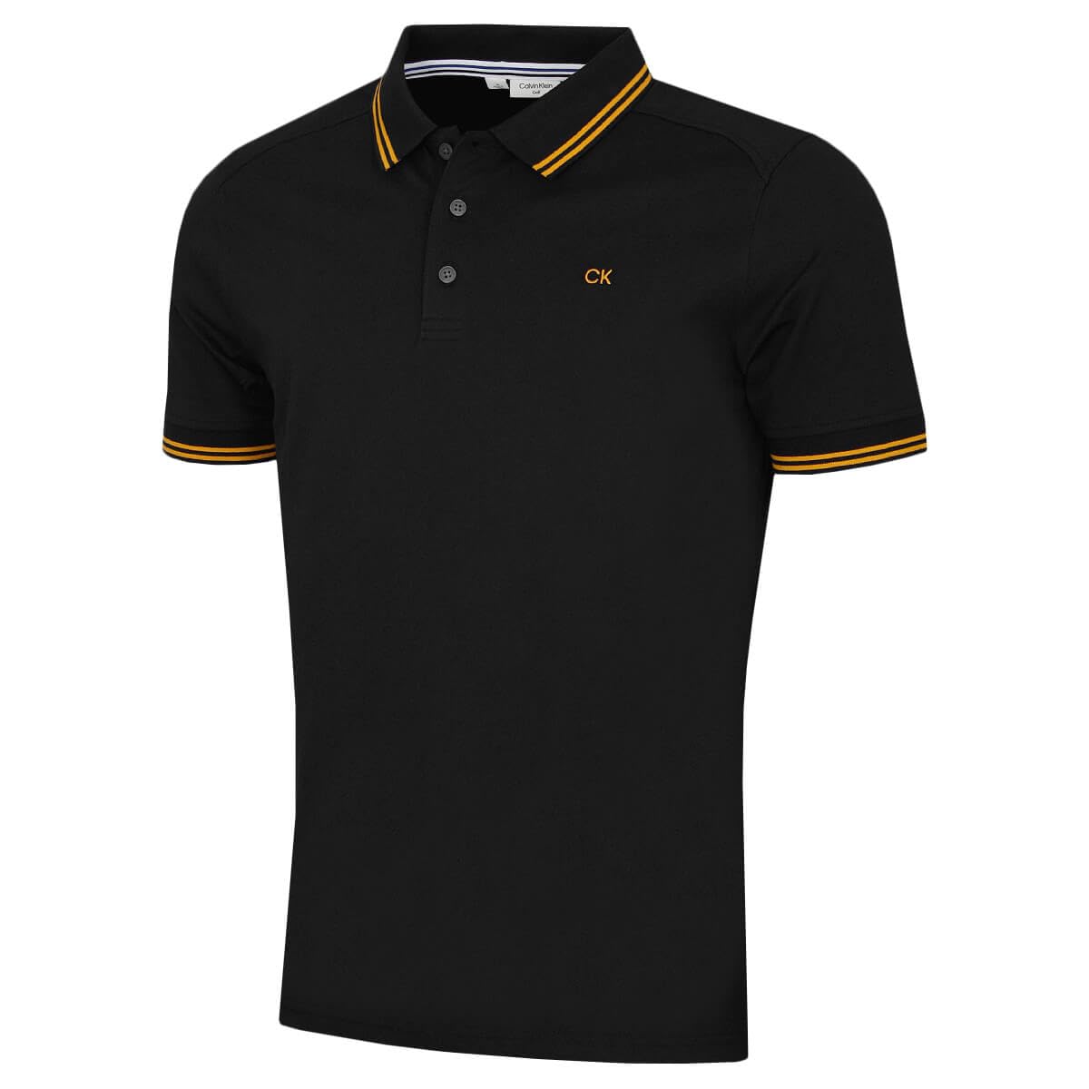 Calvin Klein Men's Black/Gold Campus Tipped Polo Shirt - M