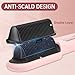 Negative Ionic Hair Straightener Brush with 9 Temp Settings, 30s Fast Heating Hair Straightening Comb with LED Display, Anti-Scald & Auto-Shut Off Hair Brush Straightener for Women (Pink)