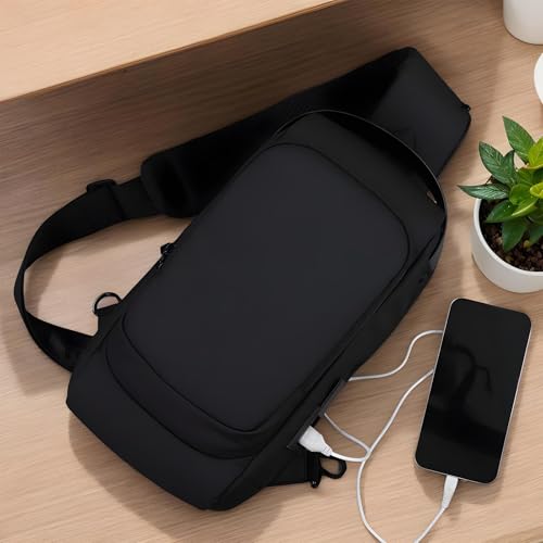 Bolso pectoral hombre impermeable con correa ajustable y gran capacidad para uso diario 3