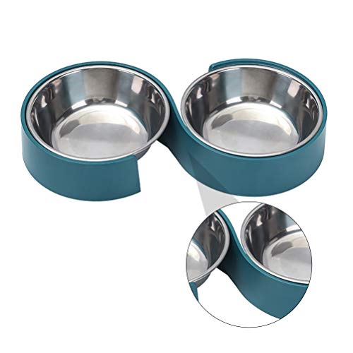 Tigela de design minimalista em forma de S para animais de estimação tigela anti-tombamento para cãe