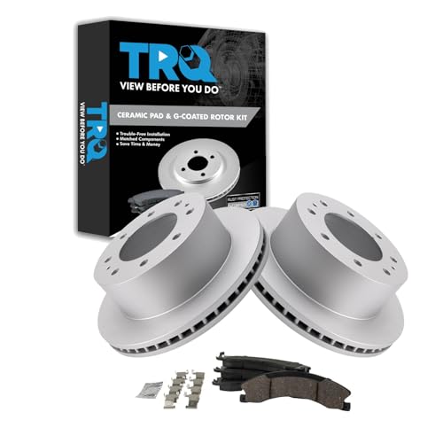 Image of TRQ Rear Brake Pad & Rotor Kit Compatible with 2011-2019 Chevrolet Suburban 3500 HD 2011-2019 GMC