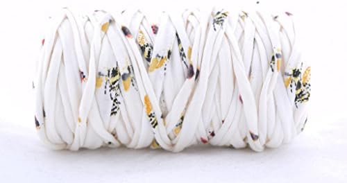 T-Shirt Yarn Bulky Fettuccini Zpagetti Style Elastic Strong Cloth T Shirt Trapillo Yarn Ball for Knitting Sewing Crocheting Bags Bowls DIY Handicraft and Home décor Projects Yarn#60