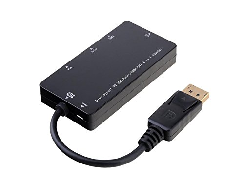Adaptador 4 en 1 DisplayPort macho a DVI HDMI VGA audio hembra miniatura 1