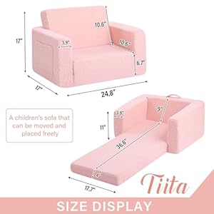Tiitakidschaircouchfoldingtoddlercomfysofachairs2in1kidsplushsofafoldoutbabyarmrestchairsofatoloungerconvertibleplaysofastobedforgirlorboypink Urban Country Home Decor Tiita kids chair couch folding toddler comfy sofa chairs 2 in 1 kids plush sofa fold out baby armrest chair sofa to lounger convertible play sofas to bed for girl or boy pink urban country home decor